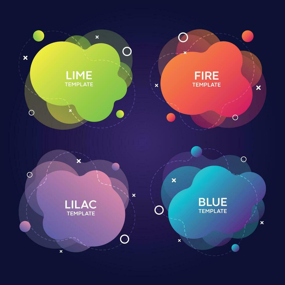 Set of abstract modern graphic elements vector