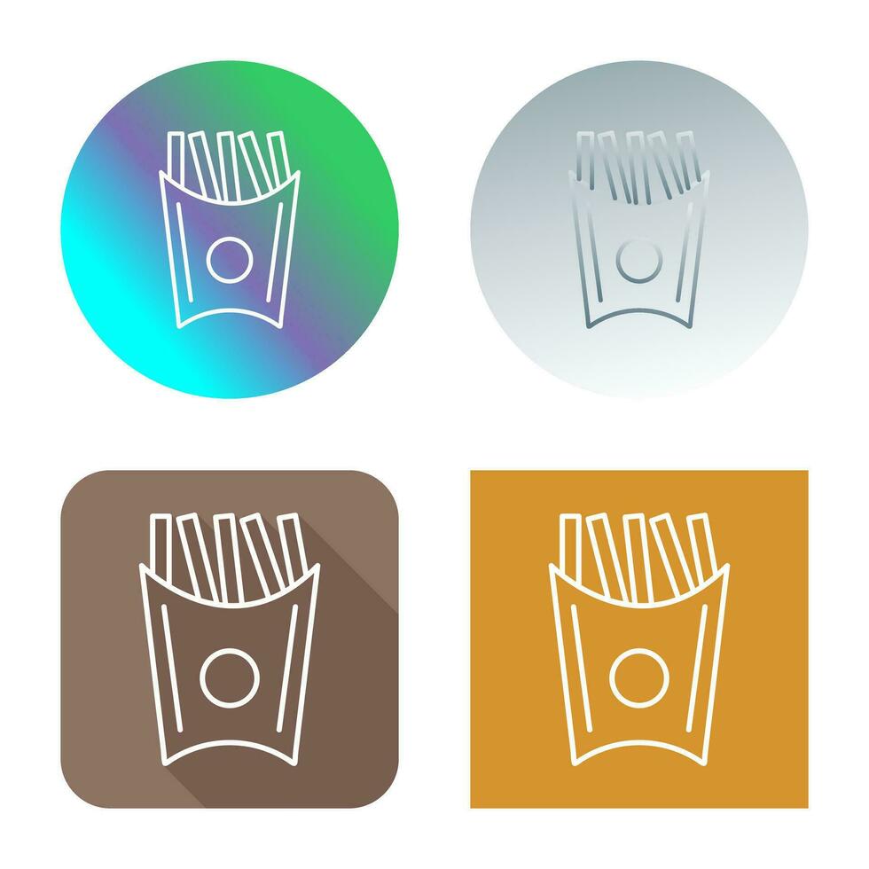 icono de vector de papas fritas único