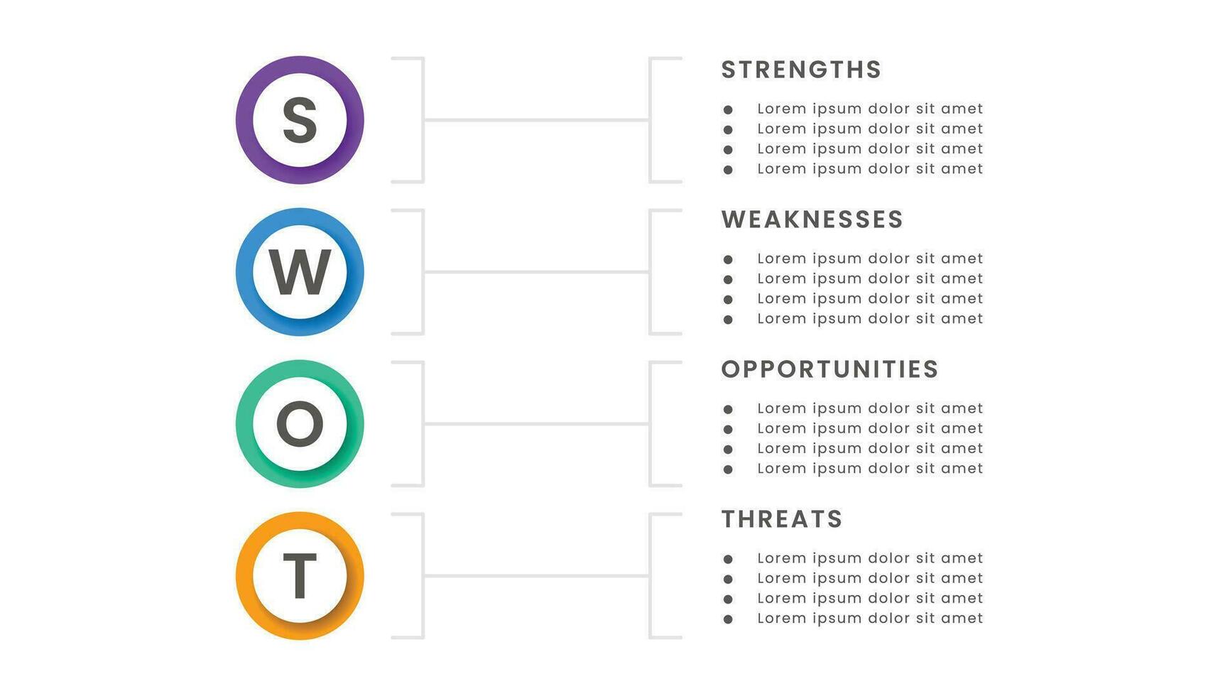 SWOT infographic template design vector