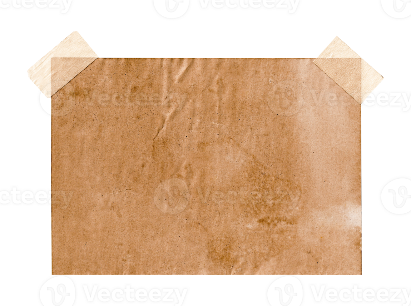 Old paper with tape copy space png