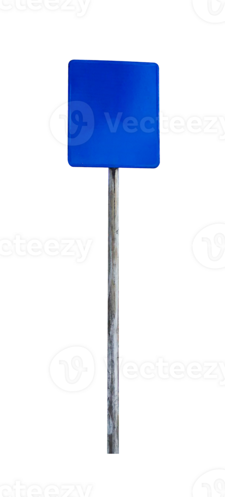 blank traffic sign board with pole for mockup png
