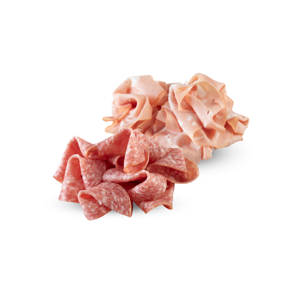 Salami Bologna Cut out, isolated transparent background png