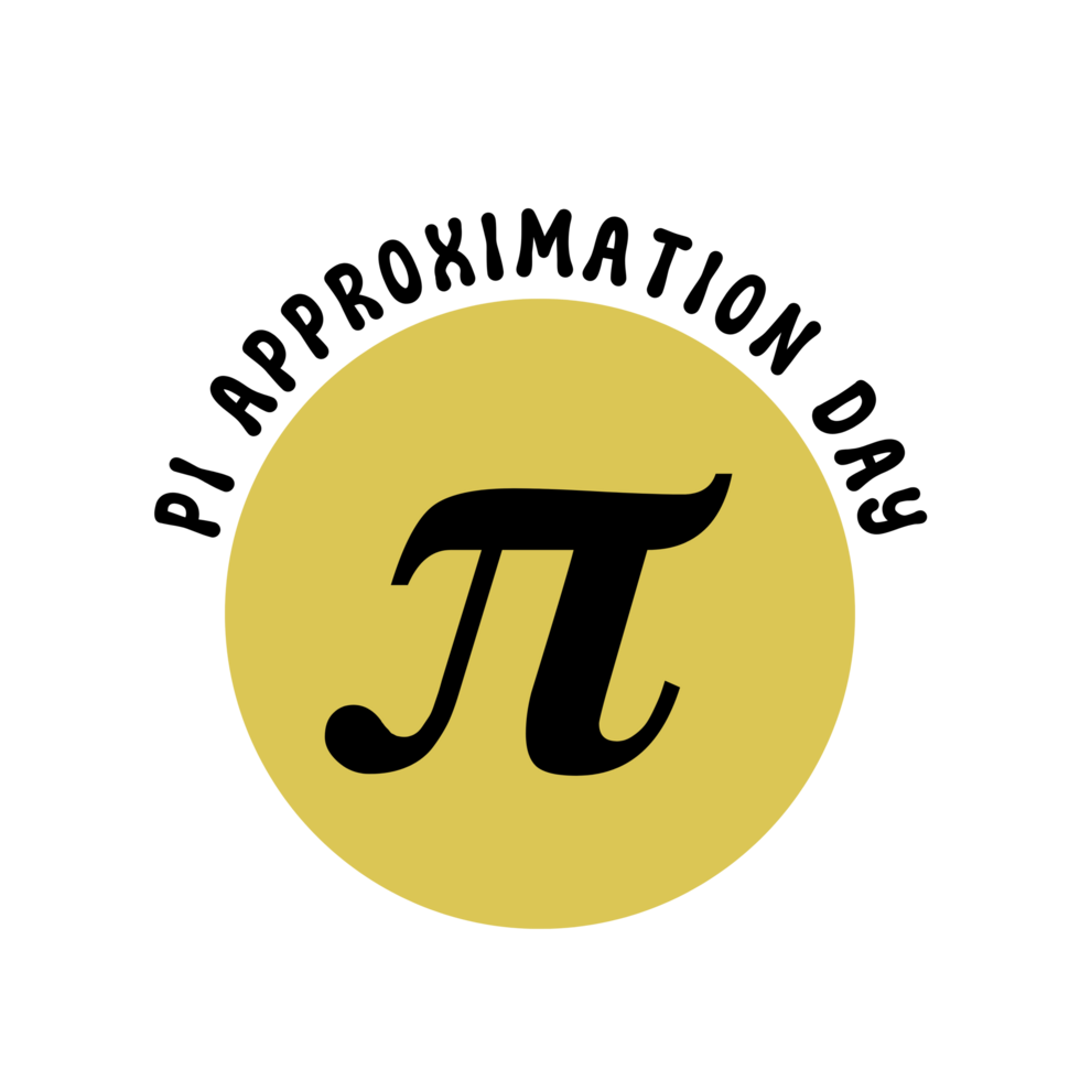 Pi approximation Day text calligraphy, pi approximation Day typography, pi approximation Day lettering inscription, pi symbol clipart , Pi sign illustration, Math pi symbol clipart png