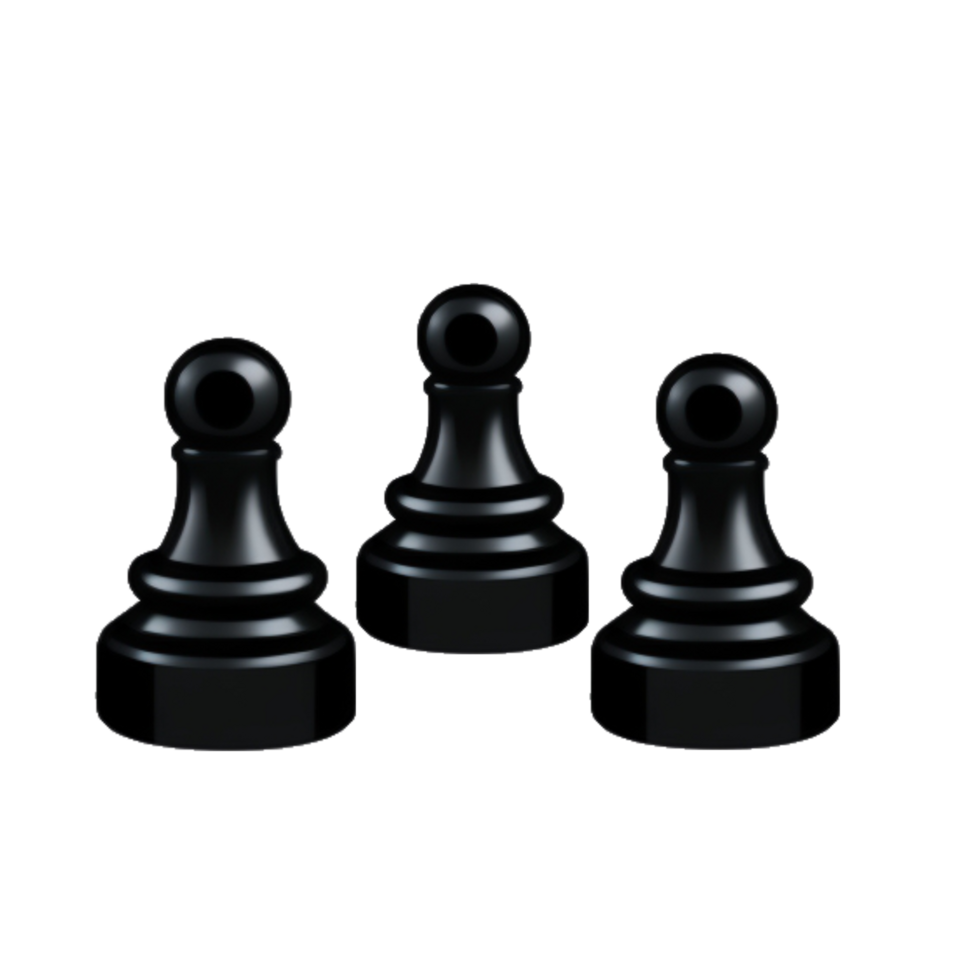 Three pawn Chess pieces clipart  isolated on transparent background, chess pawn clipart, pawn clipart , isolated chess pawn clipart png