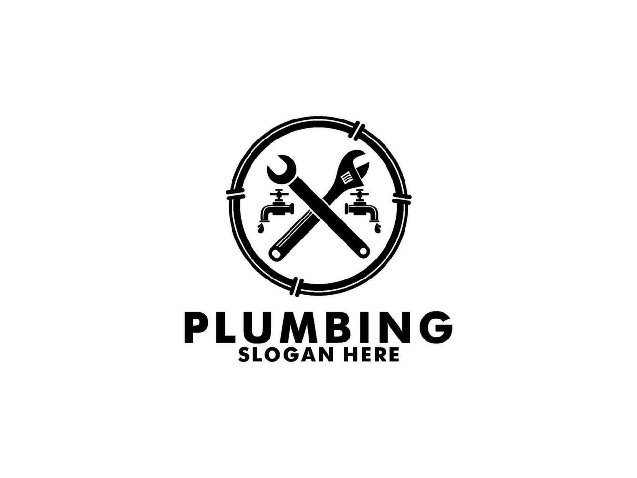 Plumbing Service Logo Template, Water Service Logo vector