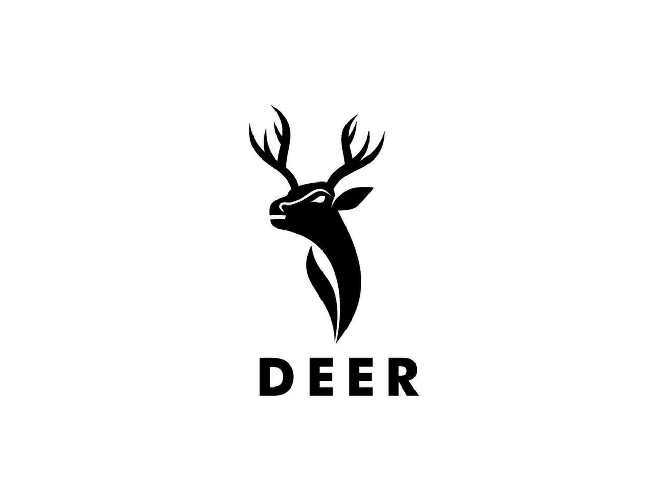 ciervo cabeza creativo diseño logo vector modelo