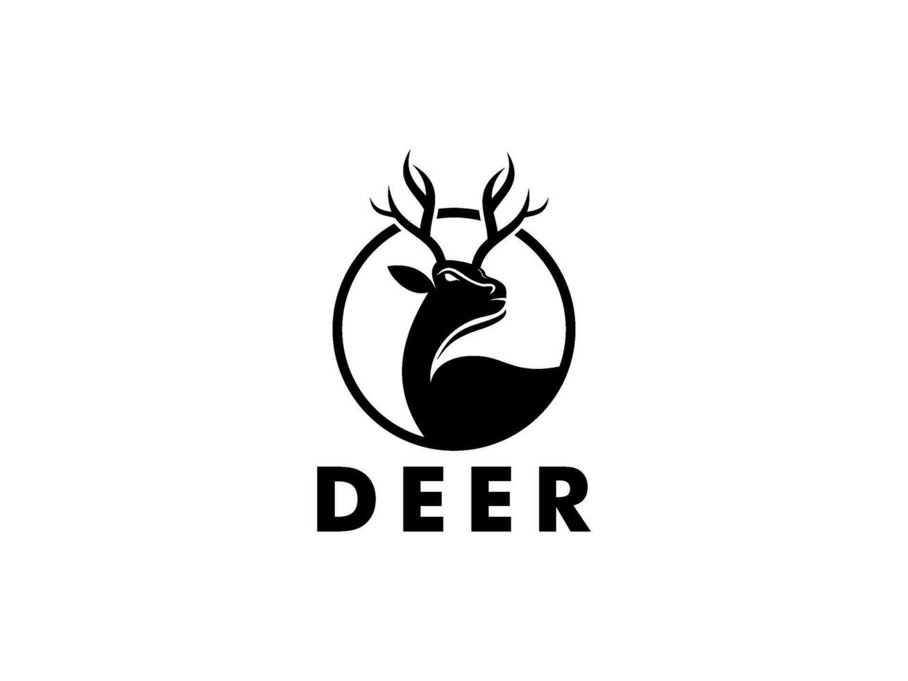 Deer Head creative design logo vector template