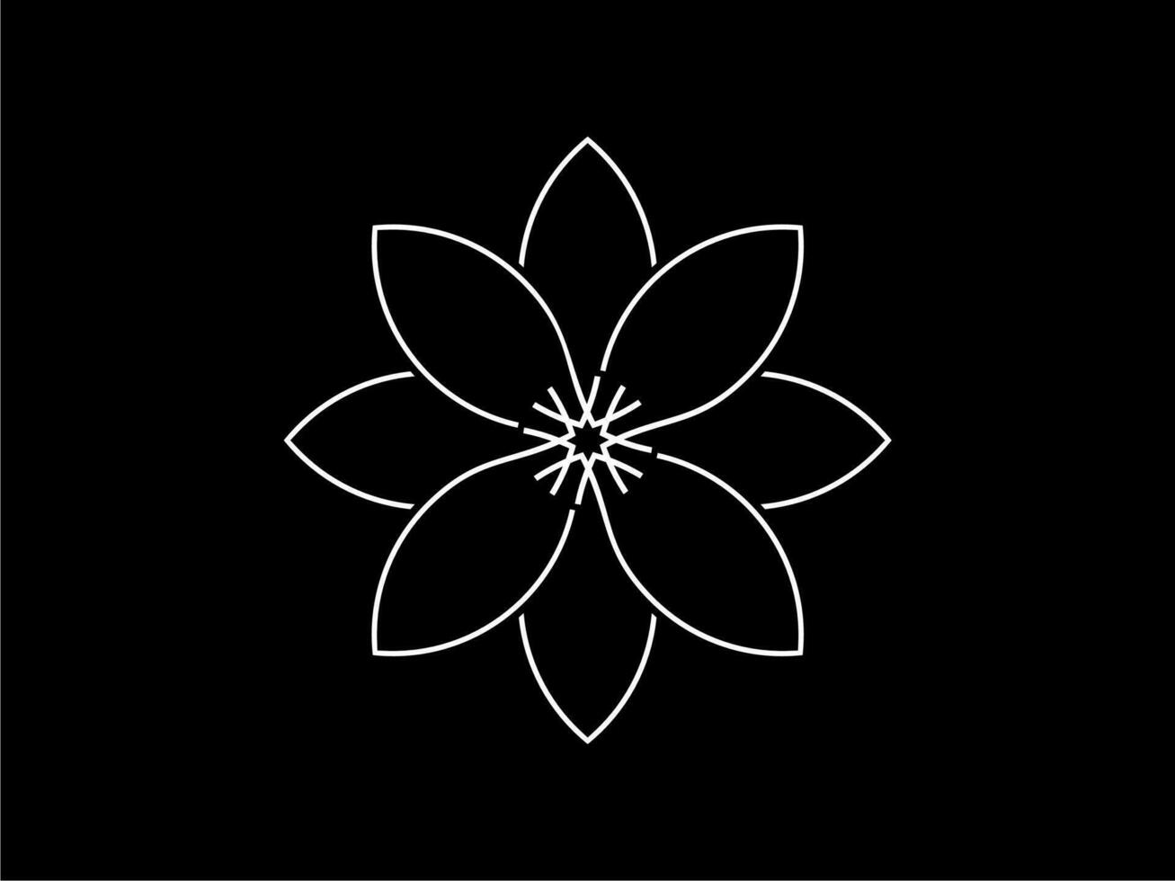 diseño de vector de icono de logotipo de flor elegante abstracto. símbolo premium creativo universal