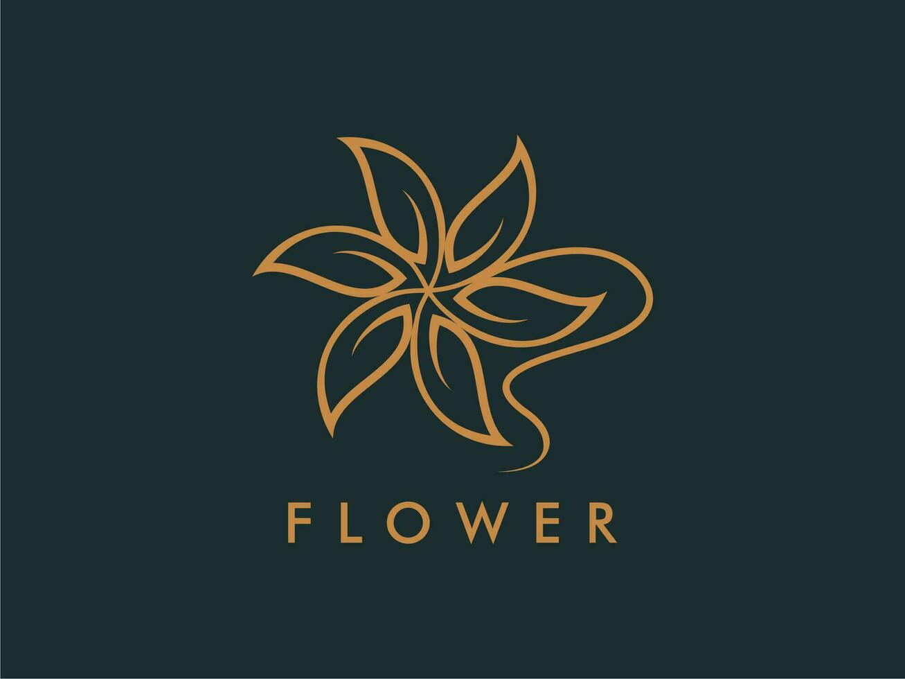 Abstract elegant flower logo icon vector design. Universal creative premium symbol