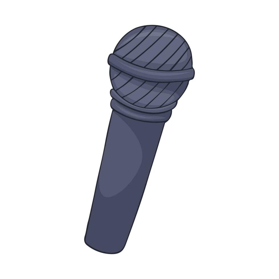 Microphone isolated on white background Vector illustration.