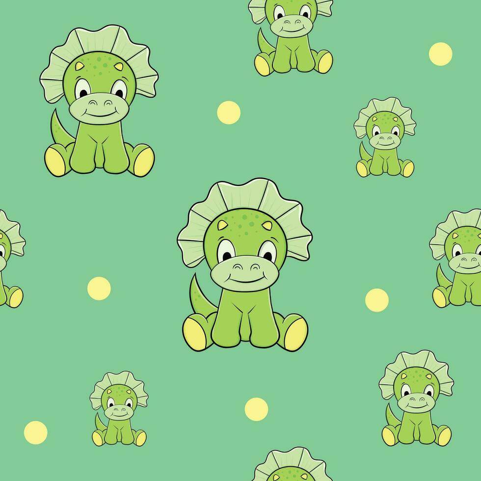 Cute Baby Dinosaur Seamless Vector Pattern,Wallpaper,Textile,Fabric