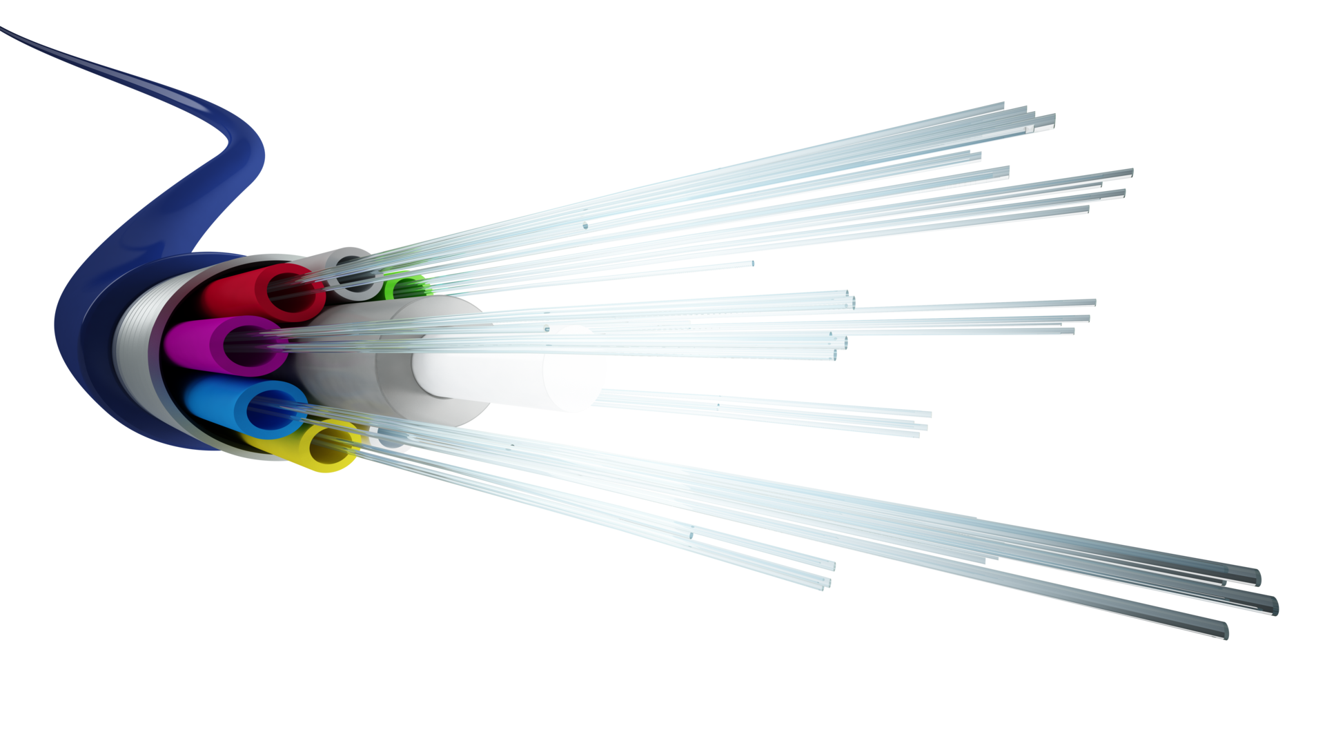 fiber cable technology that transmits large amounts of data at