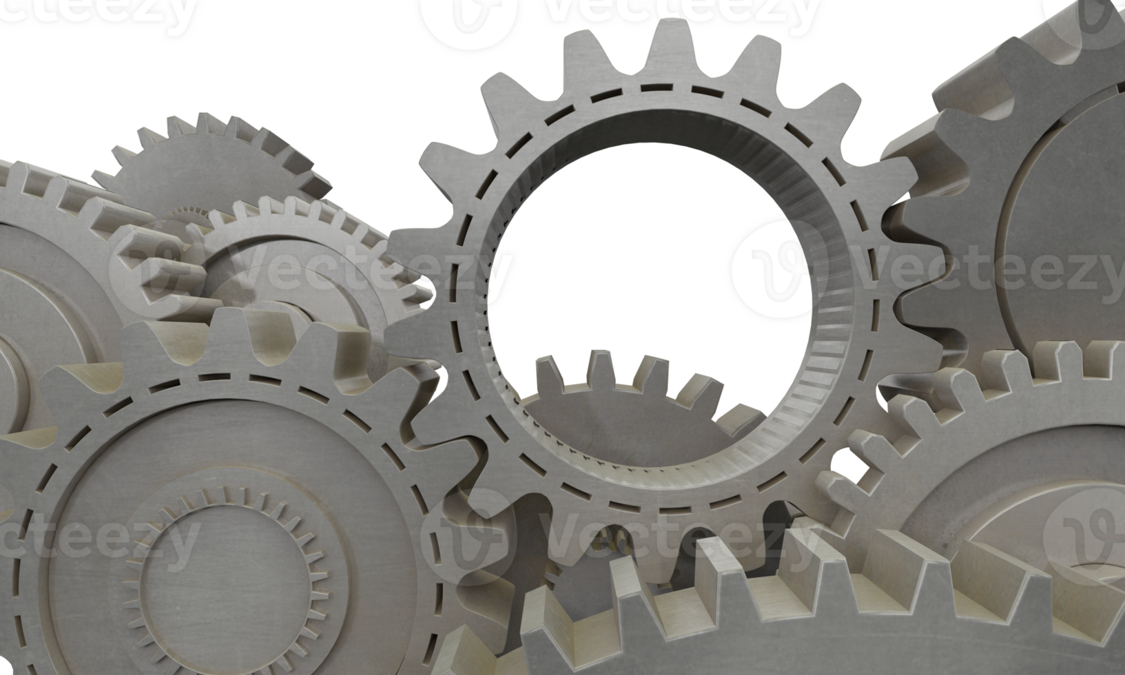 Isolated mechanical gear part of a mechanism png