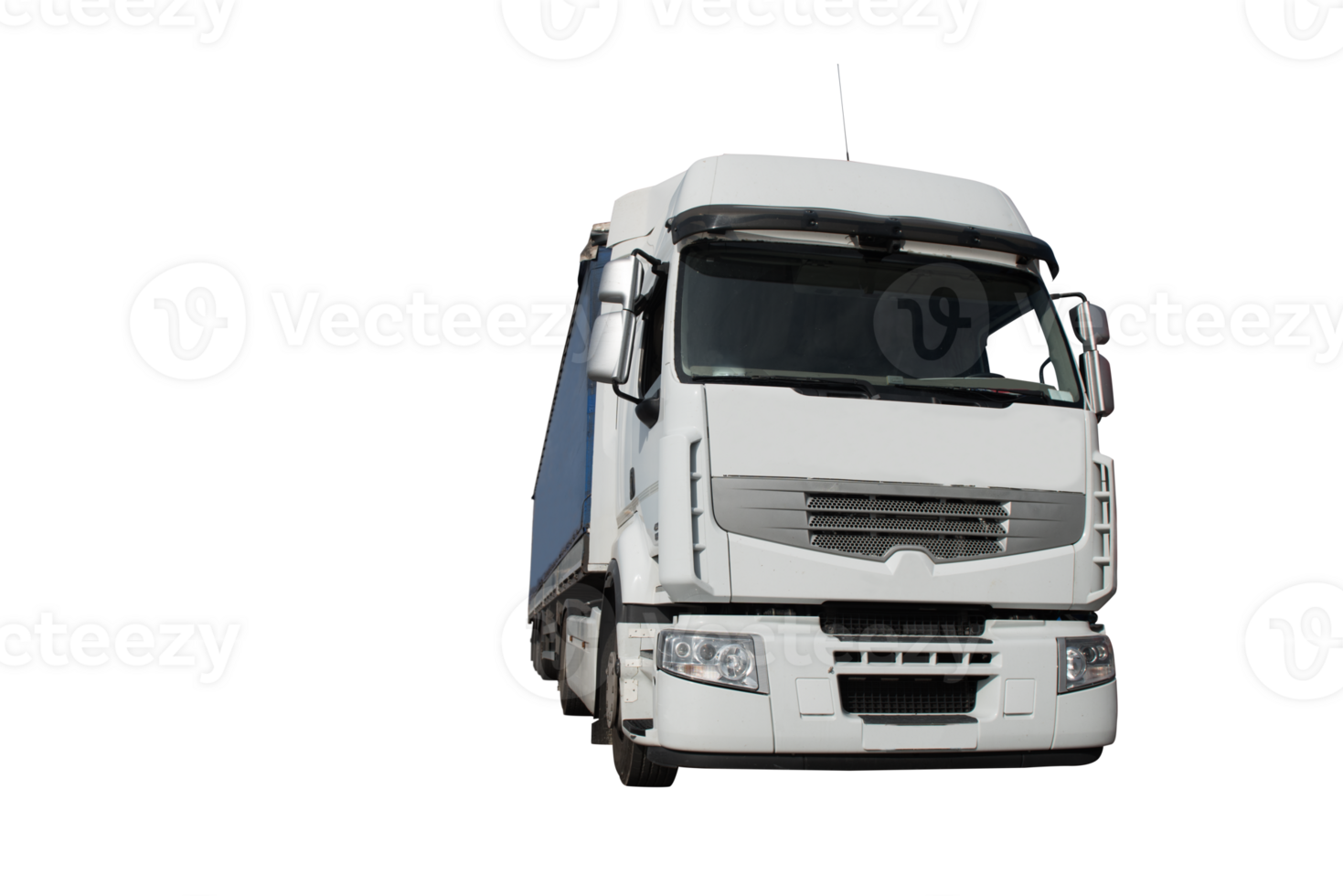 Isolated white truck ready to deliver packages png