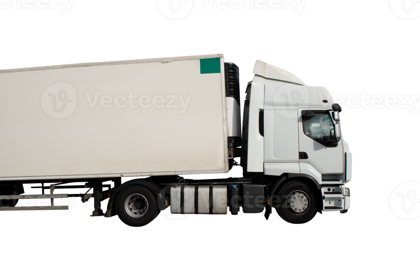 Isolated white truck ready to deliver packages png