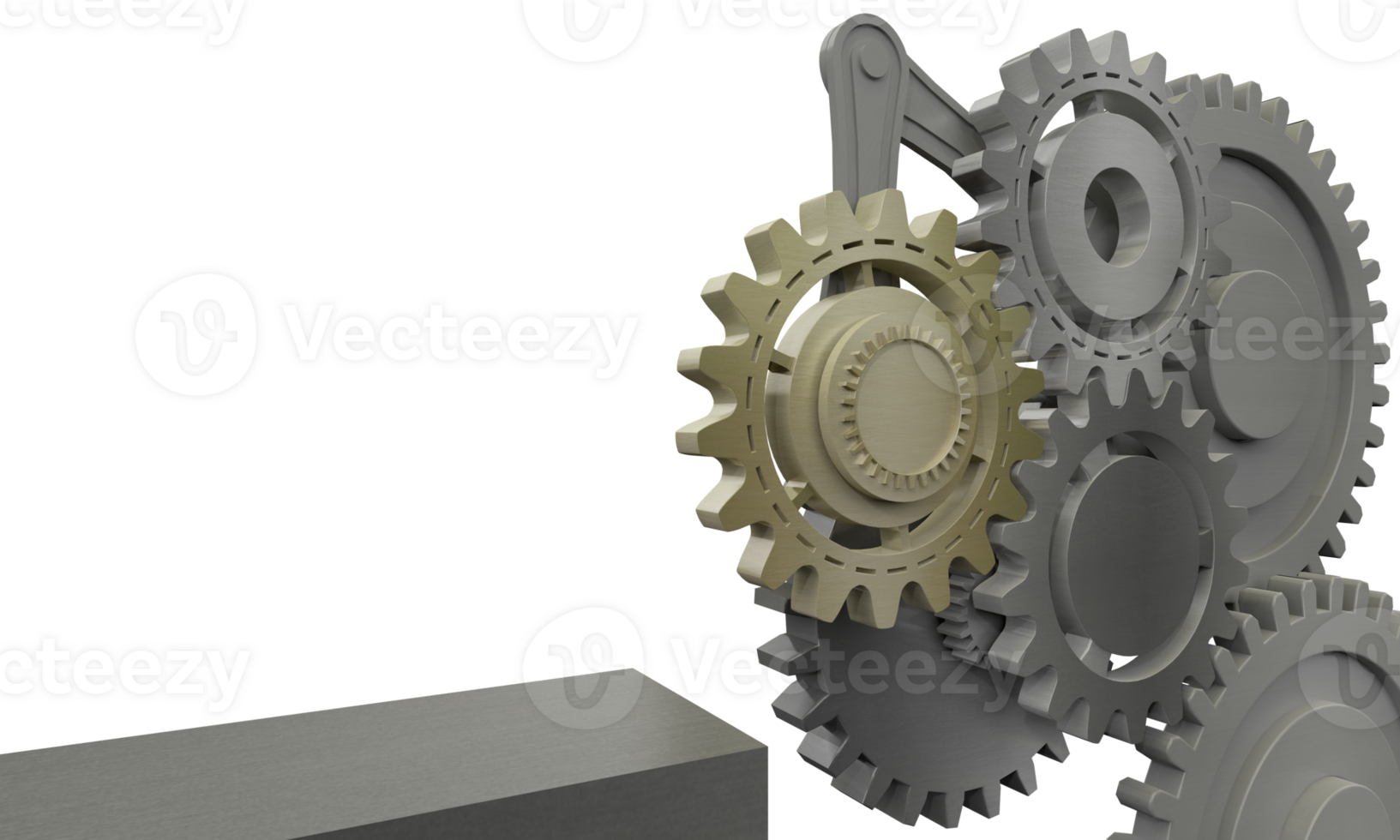 Isolated mechanical gear part of a mechanism png