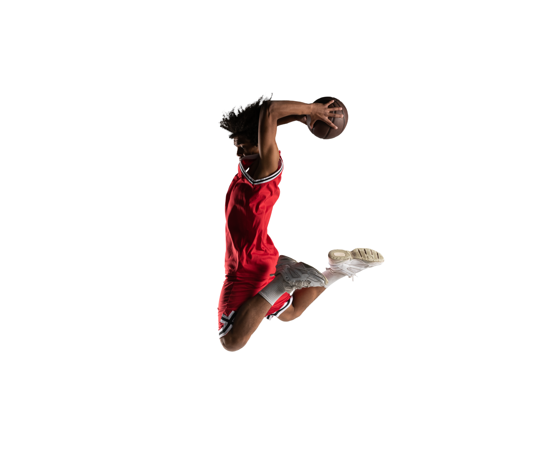 Isolated basketball player jumping to make a basket 25254699 PNG