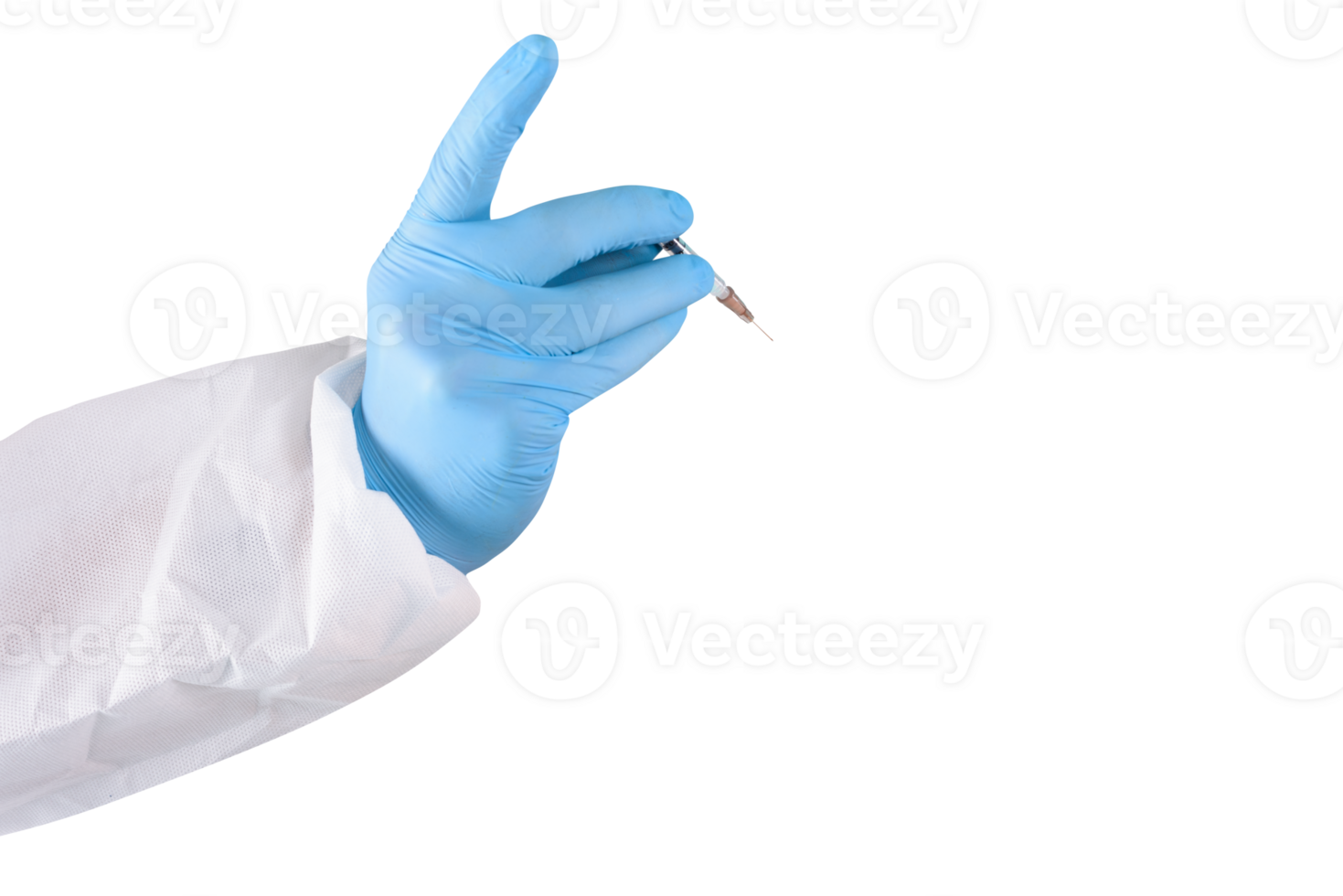Doctor with syringe is ready to administer the vaccine against covid 19 png