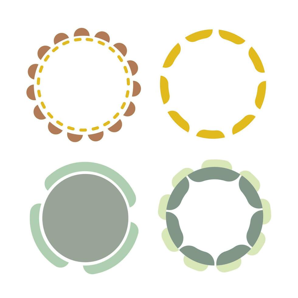 Set Of Circle Shape vector