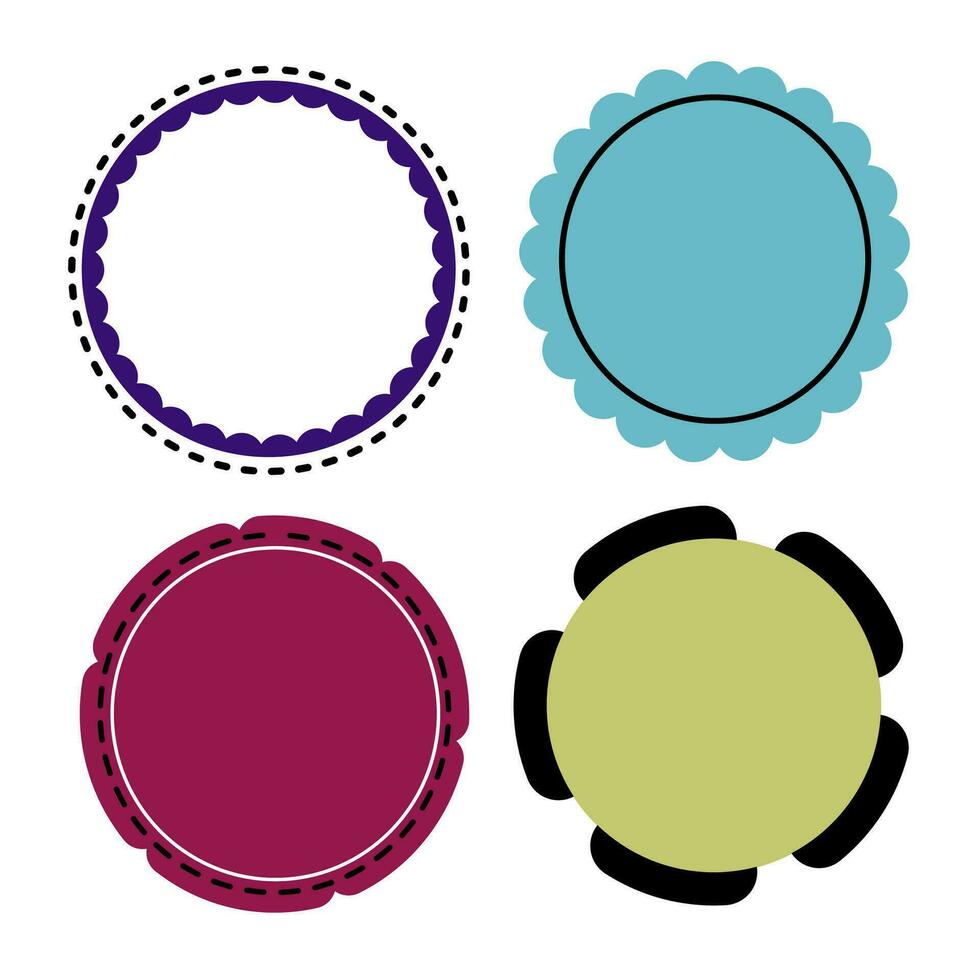 conjunto de circulo forma vector