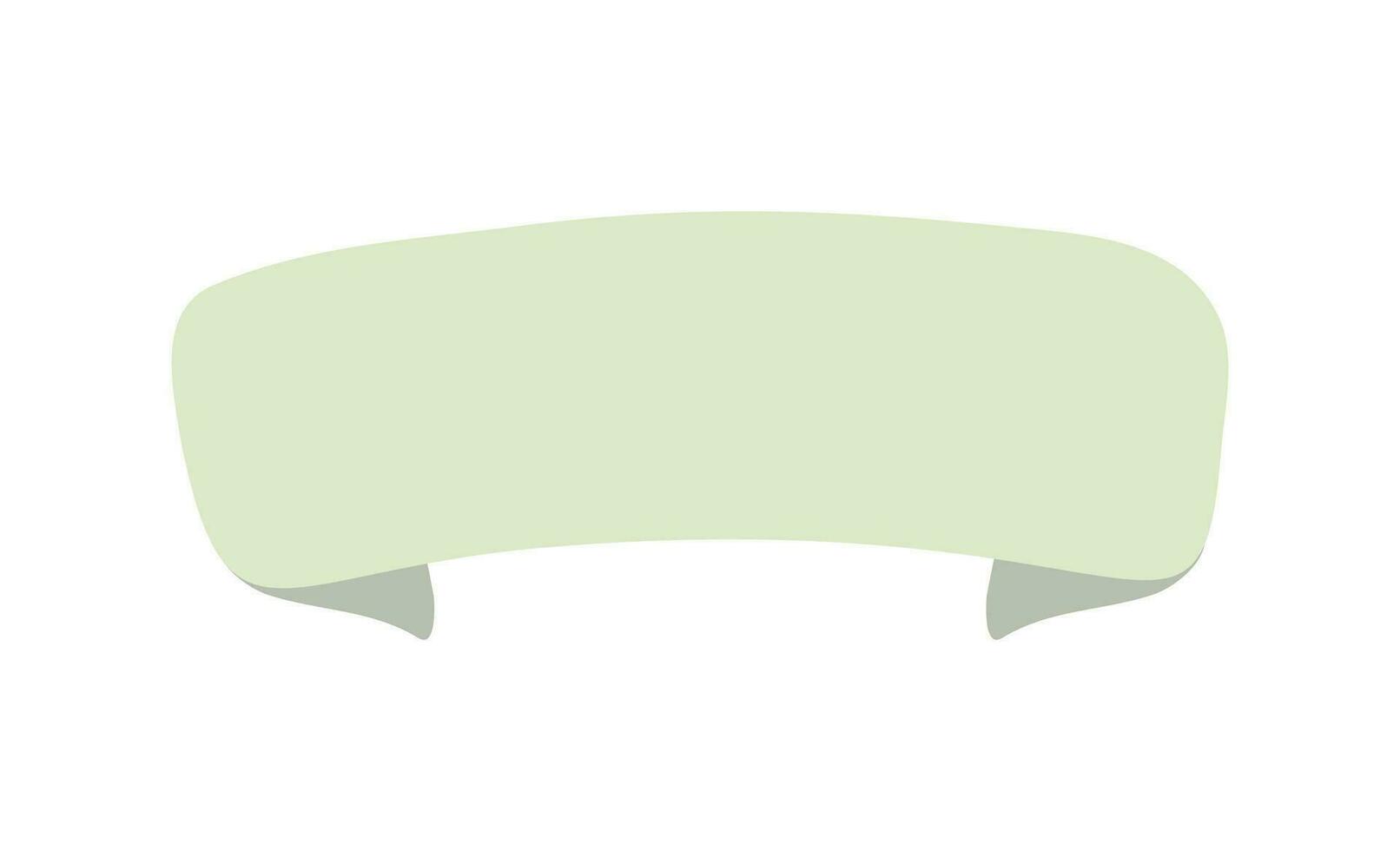 ligero verde cinta bandera icono, web diseño elemento. mano dibujado vector ilustración. sitio para tu texto para negocio, saludo tarjeta y fiesta ventas copyspace