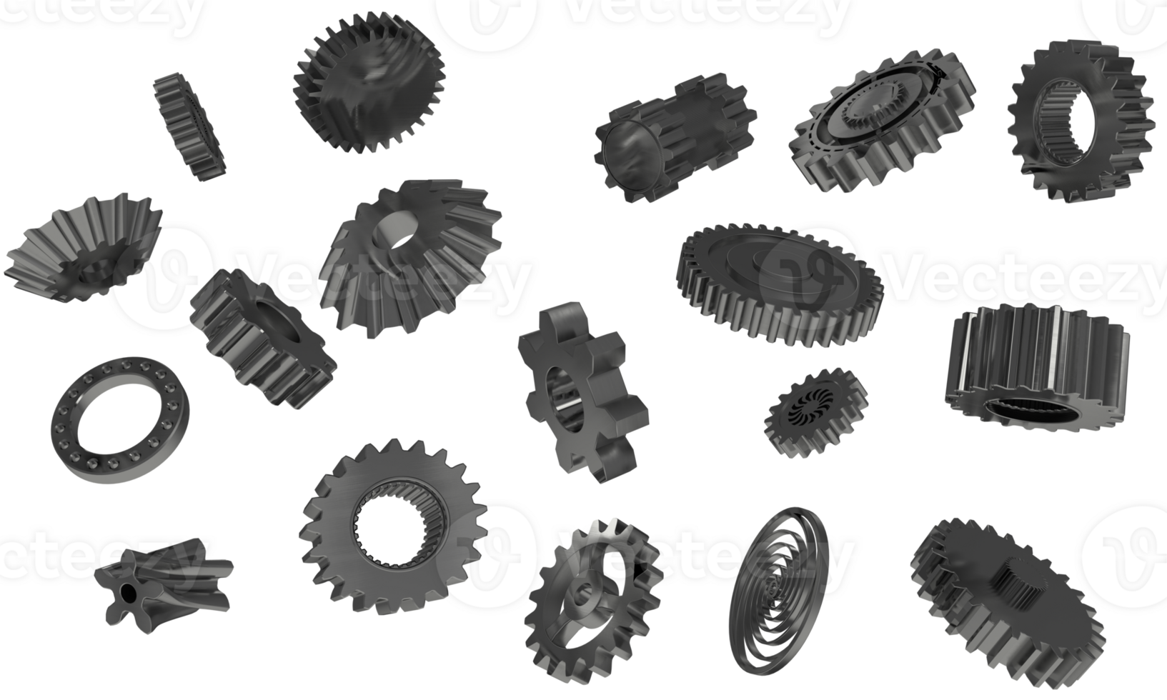 Mechanical gears. business concept of cooperation e solution png