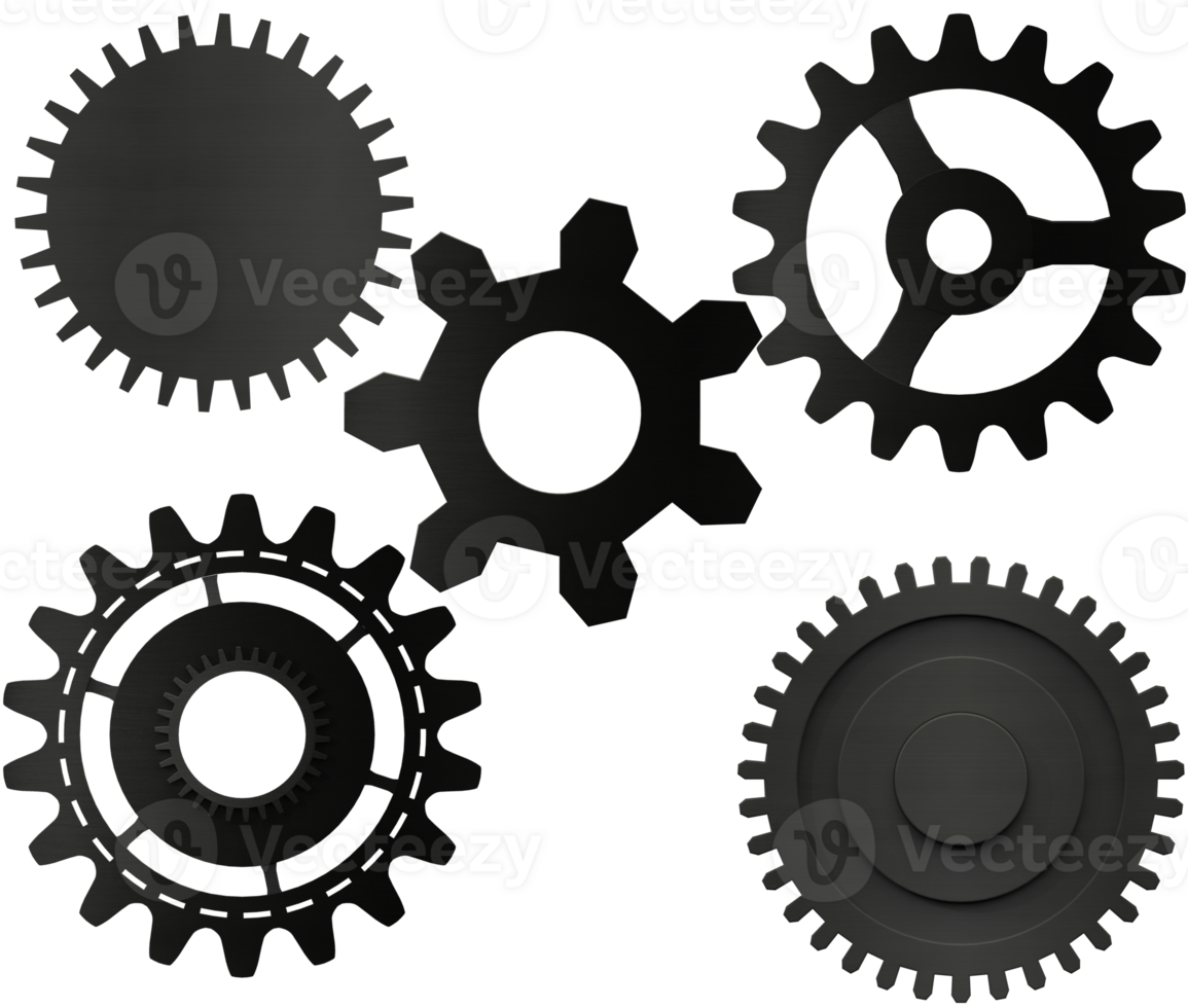 Isolated mechanical gear part of a mechanism png