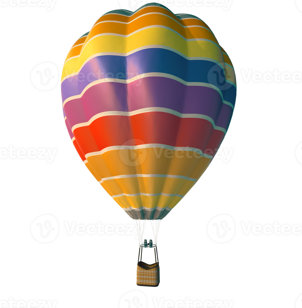 isolieren 3d Rendern von ein heiß Luft Ballon png