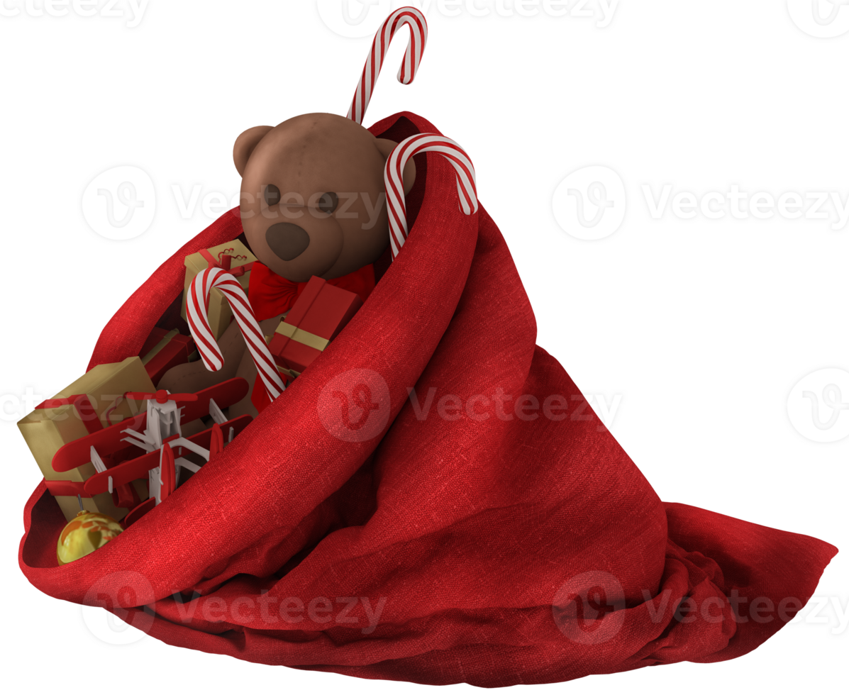 Santa claus Sack voll von Weihnachten Geschenke bereit zu liefern png