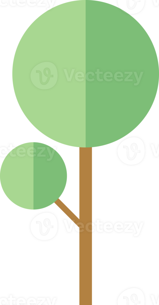 Tree Plant illustration, flat design, and minimal style png