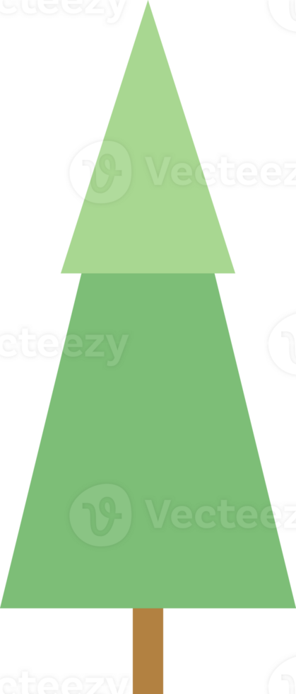 Pine Tree Plant illustration, flat design, and minimal style png