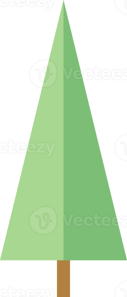 Pine Tree Plant illustration, flat design, and minimal style png