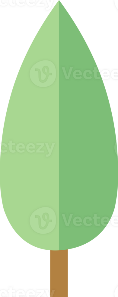 Tree Plant illustration, flat design, and minimal style png
