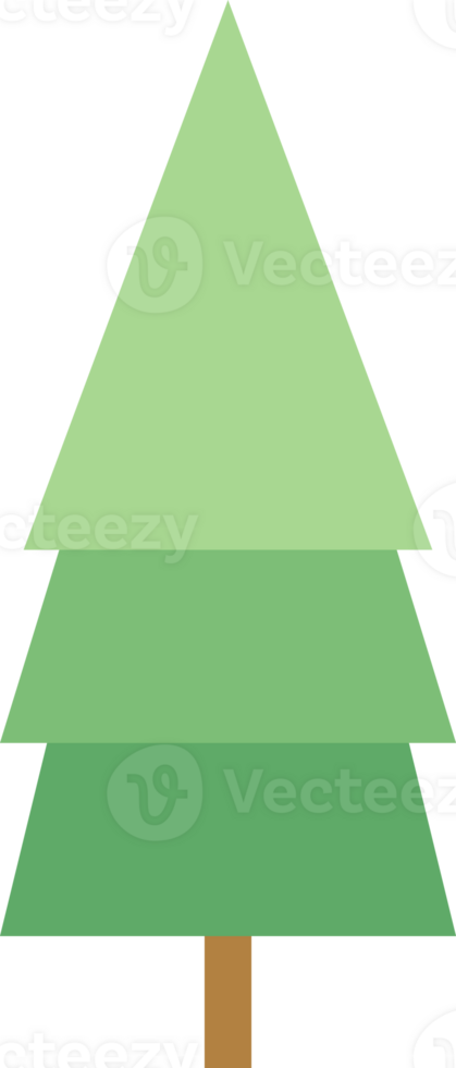 Pine Tree Plant illustration, flat design, and minimal style png