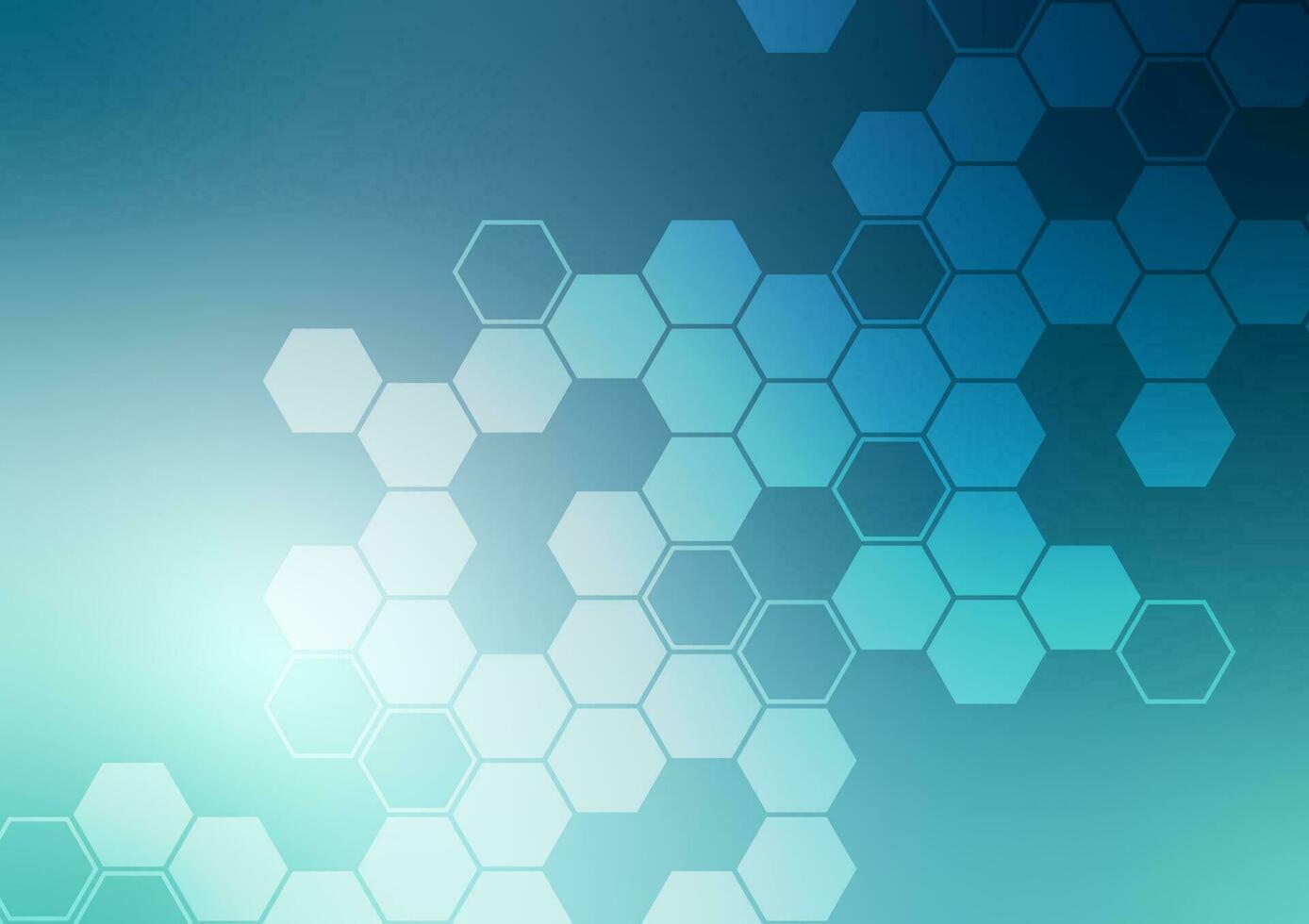 Technology hexagon pattern green gradient modern decorating background vector