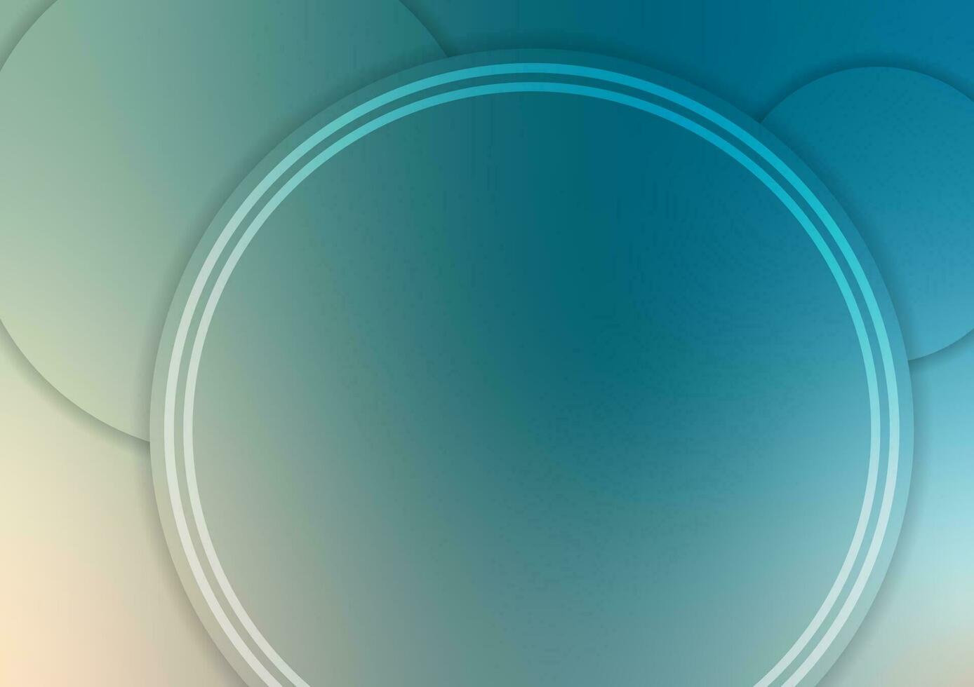 Abstract green circle pattern layer cover presentation background vector
