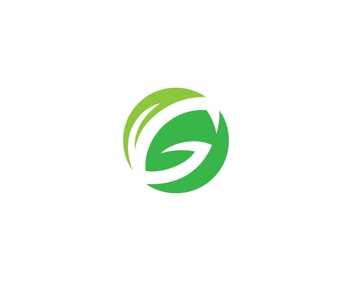 green leaf letter G logo design initial concept vector template.