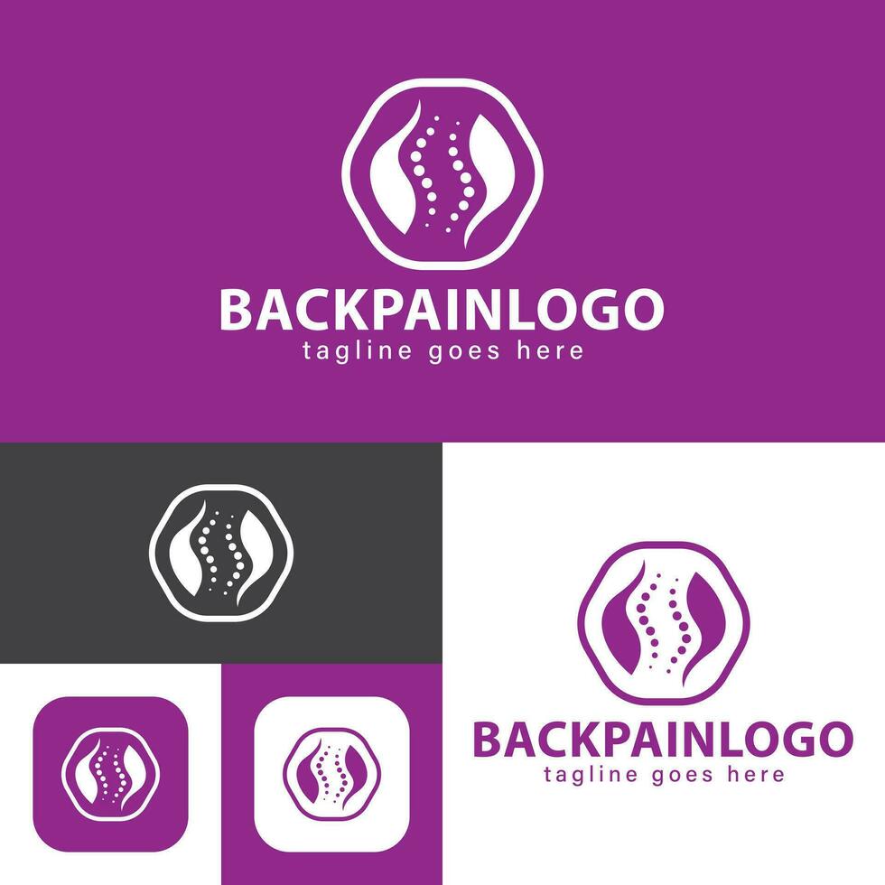 Chiropractic logo.Spine symbol.Massage, back pain and osteopathy icon.Creative Symbol.Vector illustration. vector