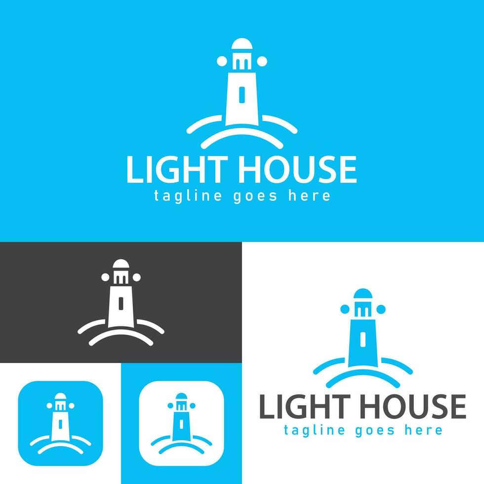 light house logo design.simple Modern abstract vector illustration icon style design.minimal Black and white color.