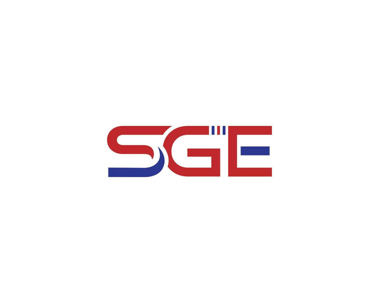 Abstract Letter SGE Logo Icon Design Template Vector Concept.