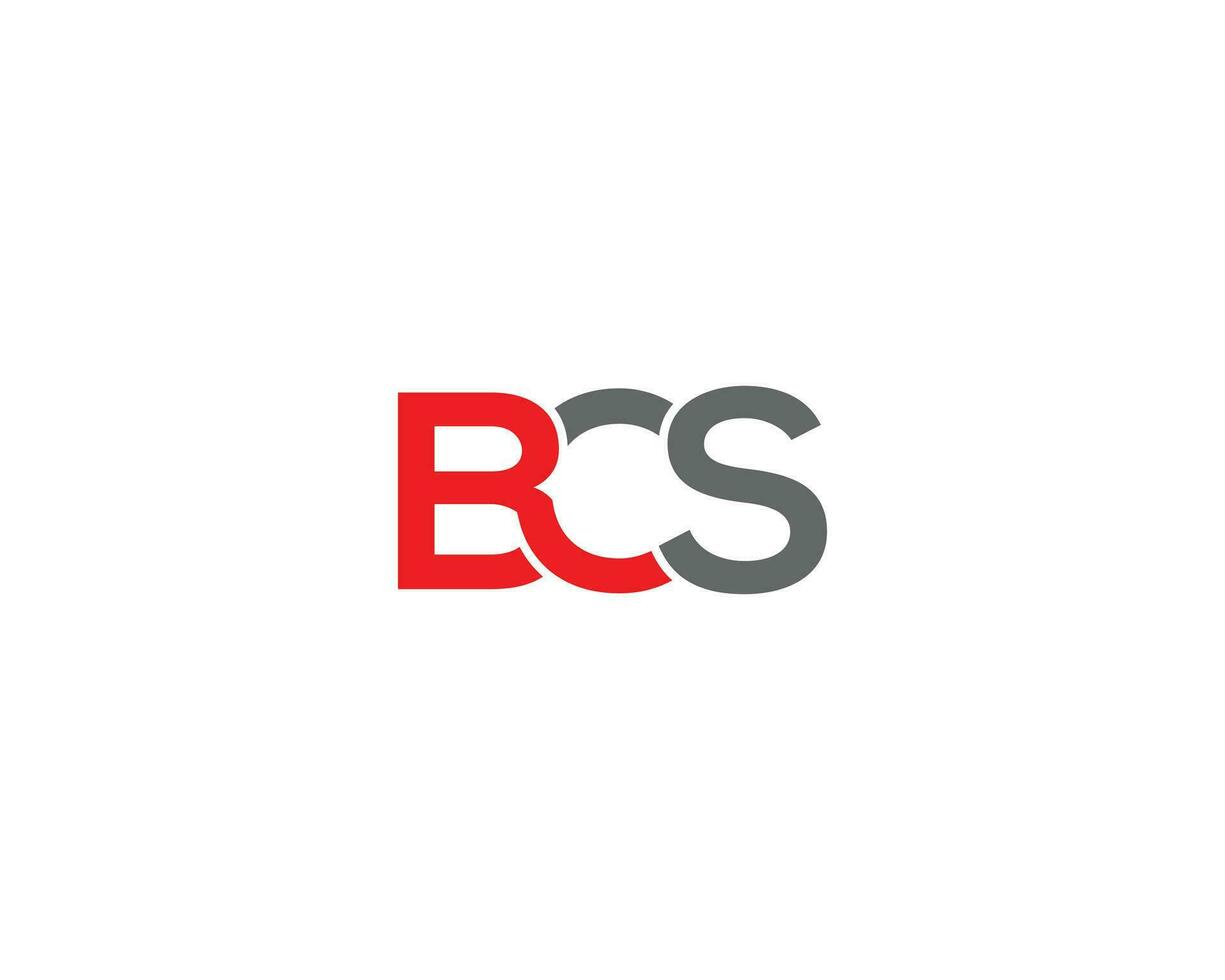 Abstract Modern BCS Logo Minimal Design Icon Vector Template.