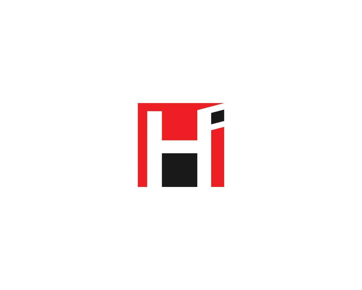 Alphabet Letter HI Logo Icon Design Idea Vector Template.