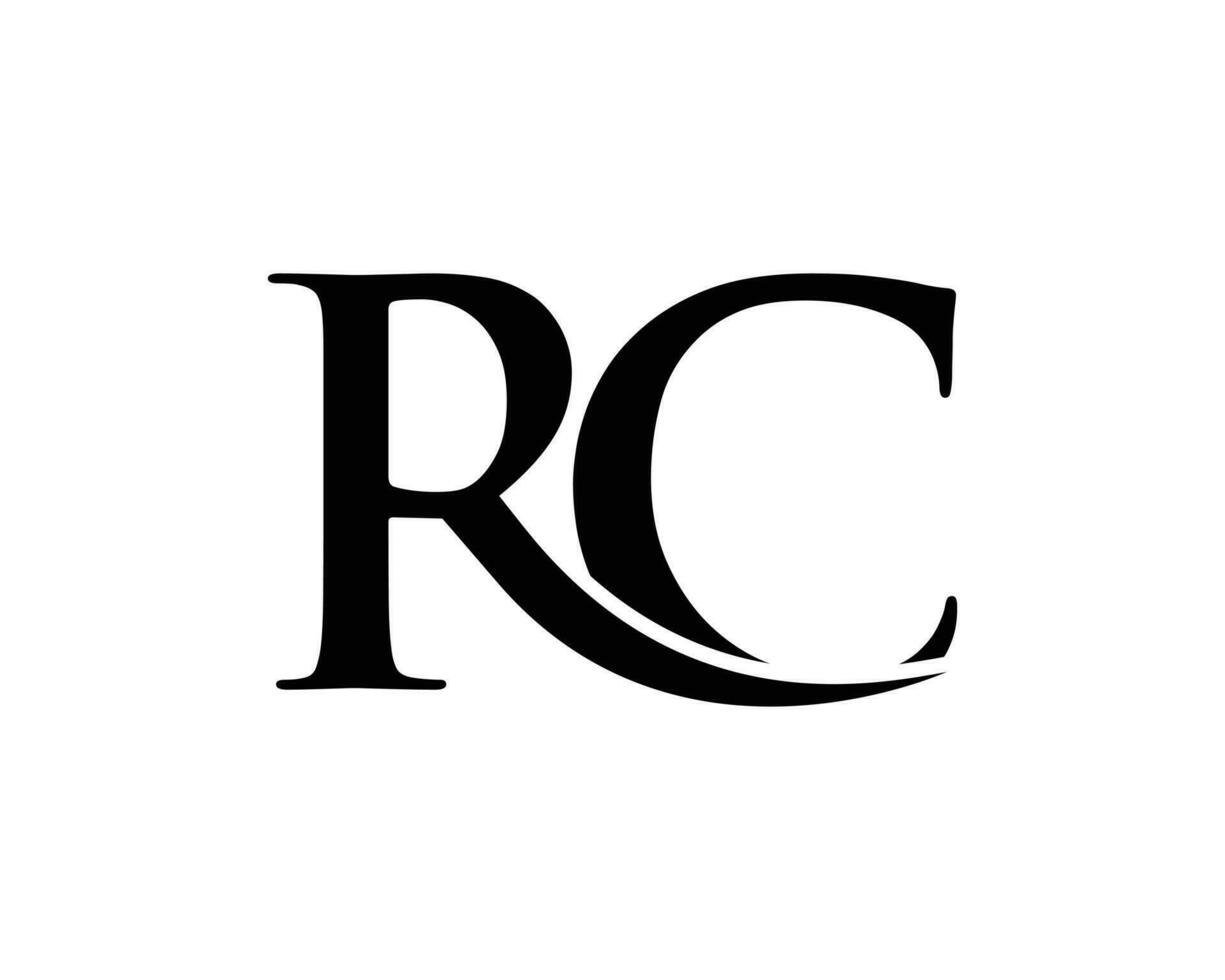 RC Luxury Letter Logo Icon Creative Design Vector Template.