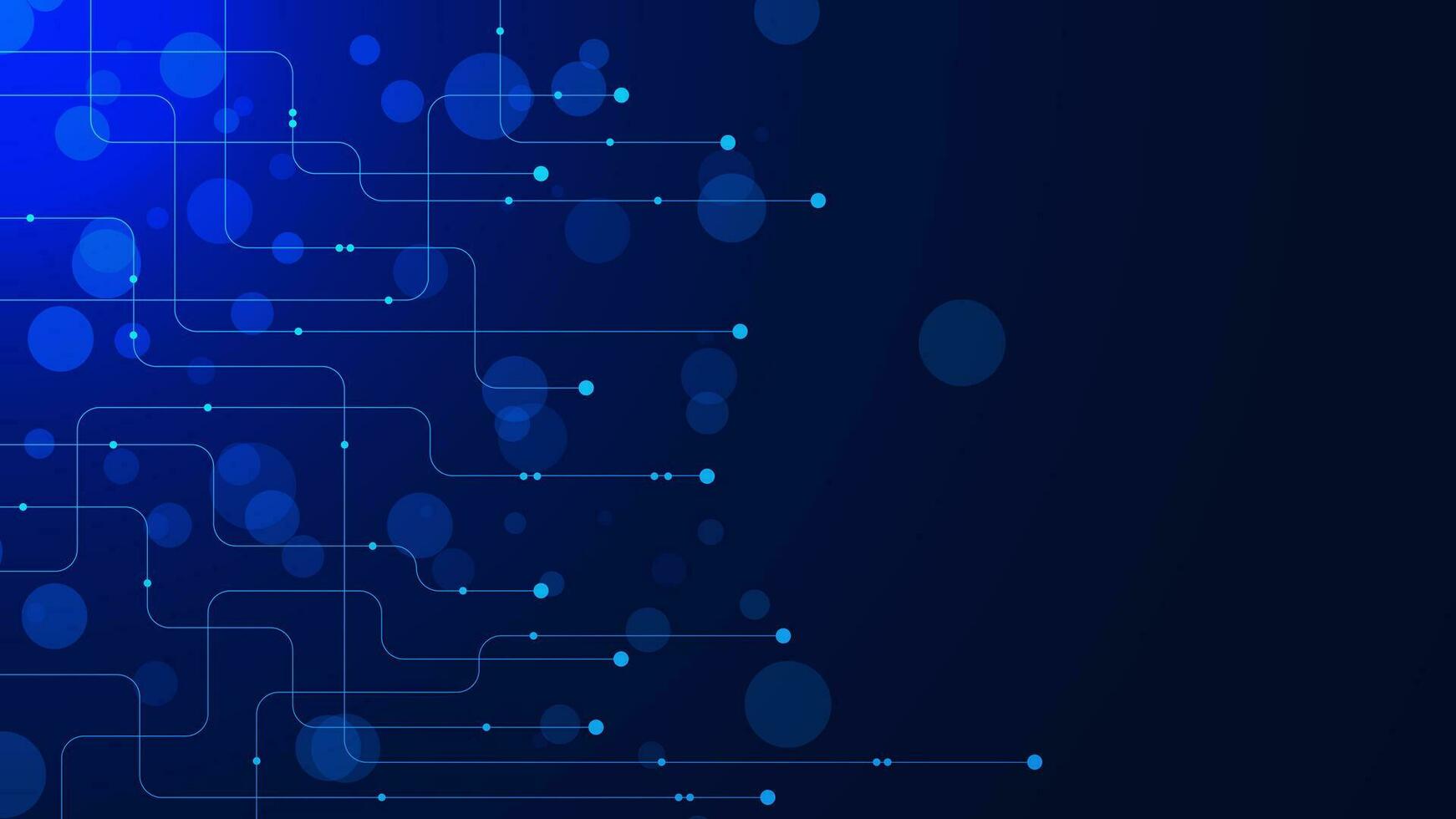 Abstract geometric with connecting dots and lines. Big data visualization, social communication and global network connection technology background. Vector illustration.