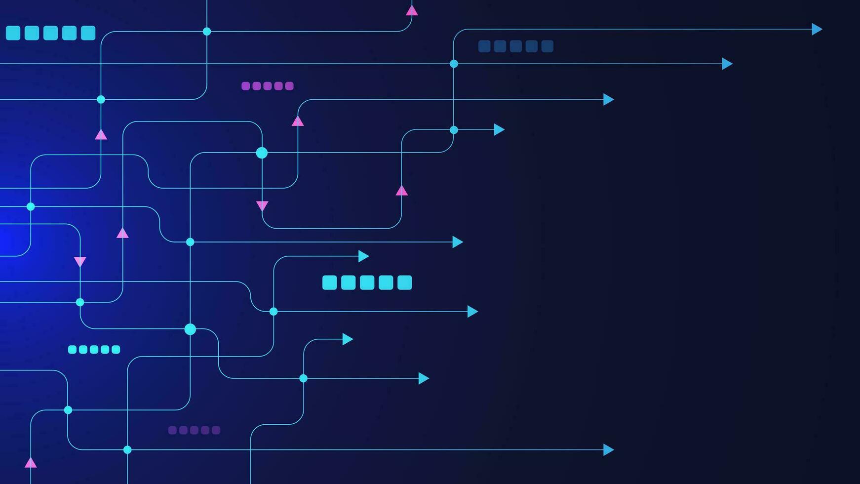 Abstract geometric with connected lines and dots. Big data visualization, network connection, social networking and digital communication technology concept background. Vector illustration.