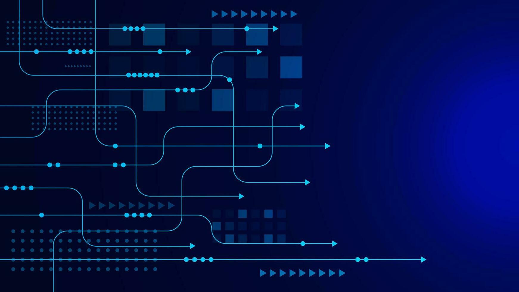 Abstract geometric with connecting dots and lines. Big data visualization, network connection and digital communication technology background design. vector