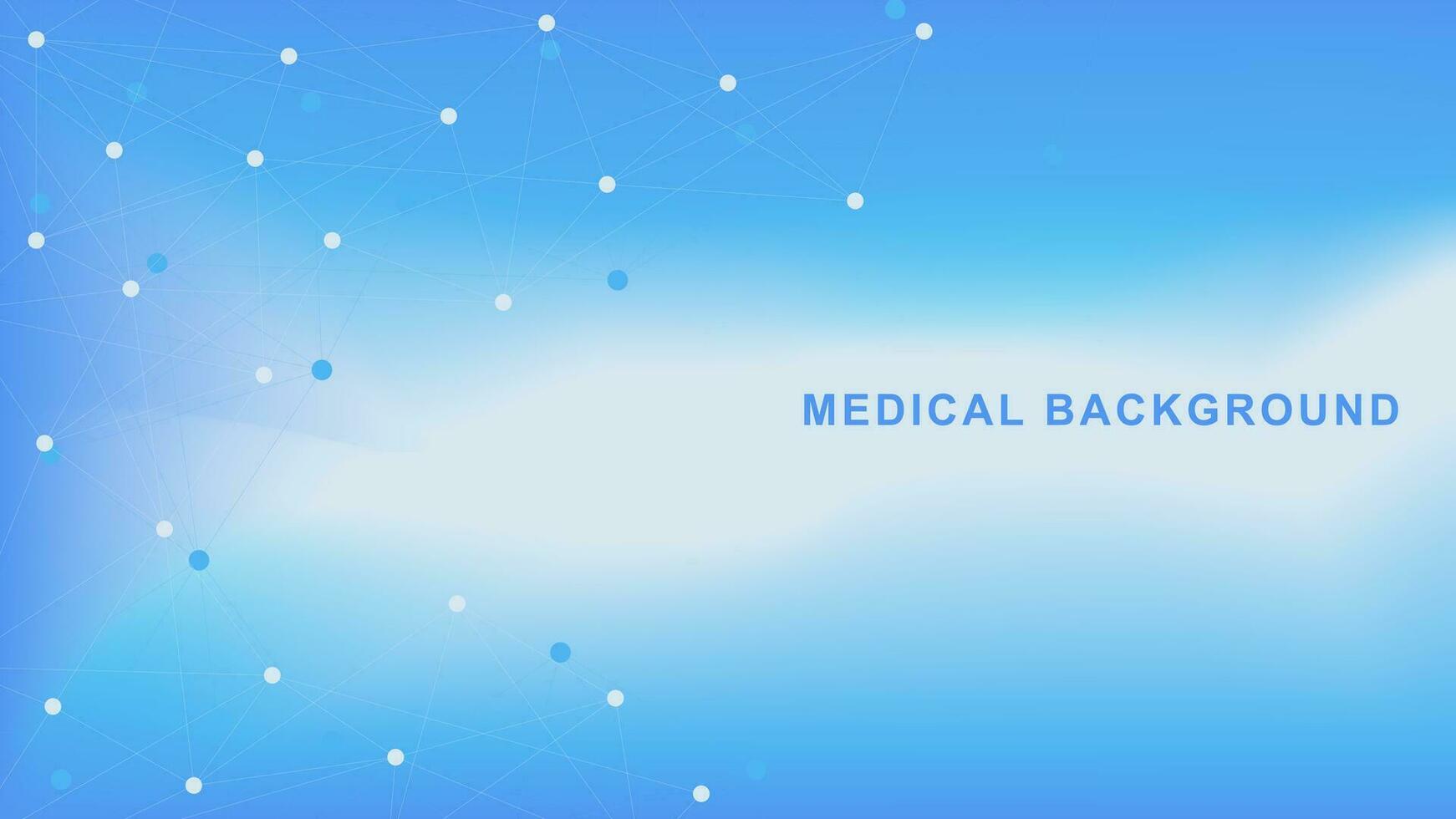 Healthcare and medical science background. Abstract connecting dots and lines for molecular biology design concept. Vector illustration.