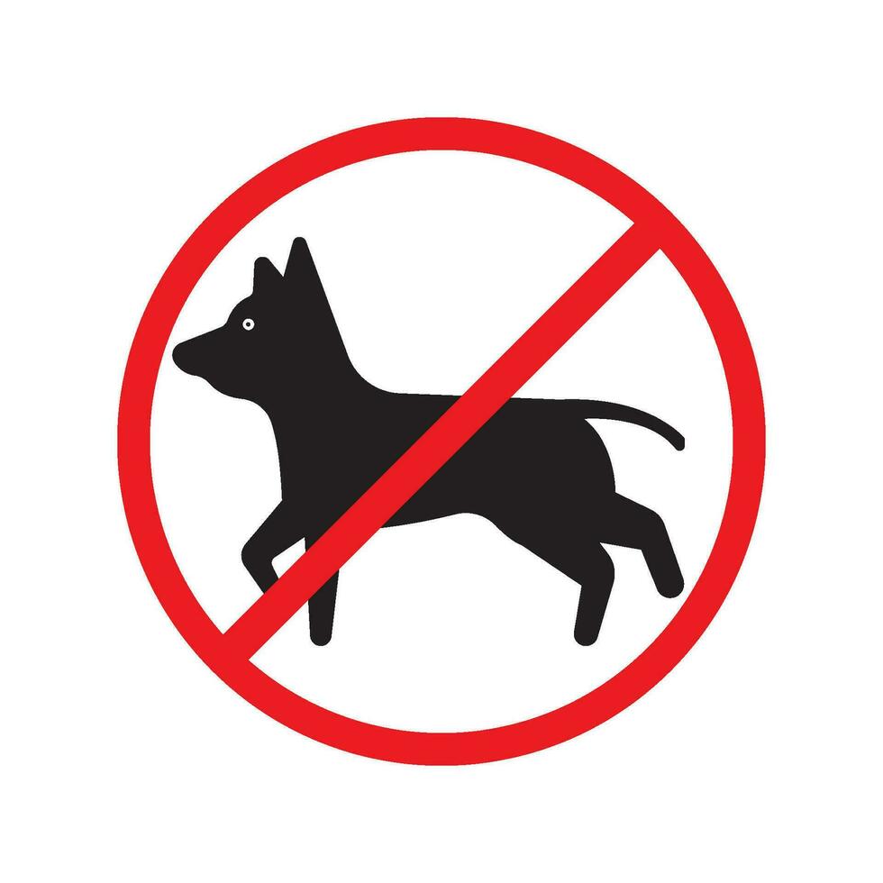 No perros icono vector