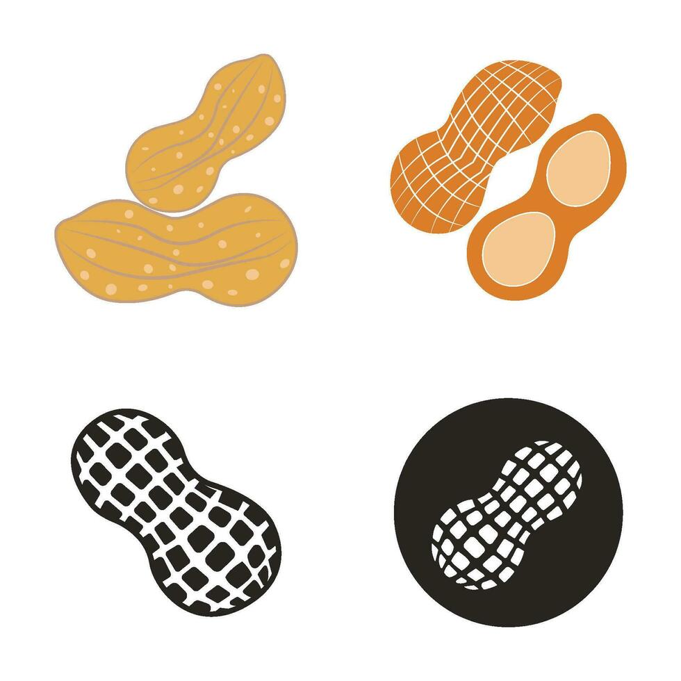 Peanut icon vector