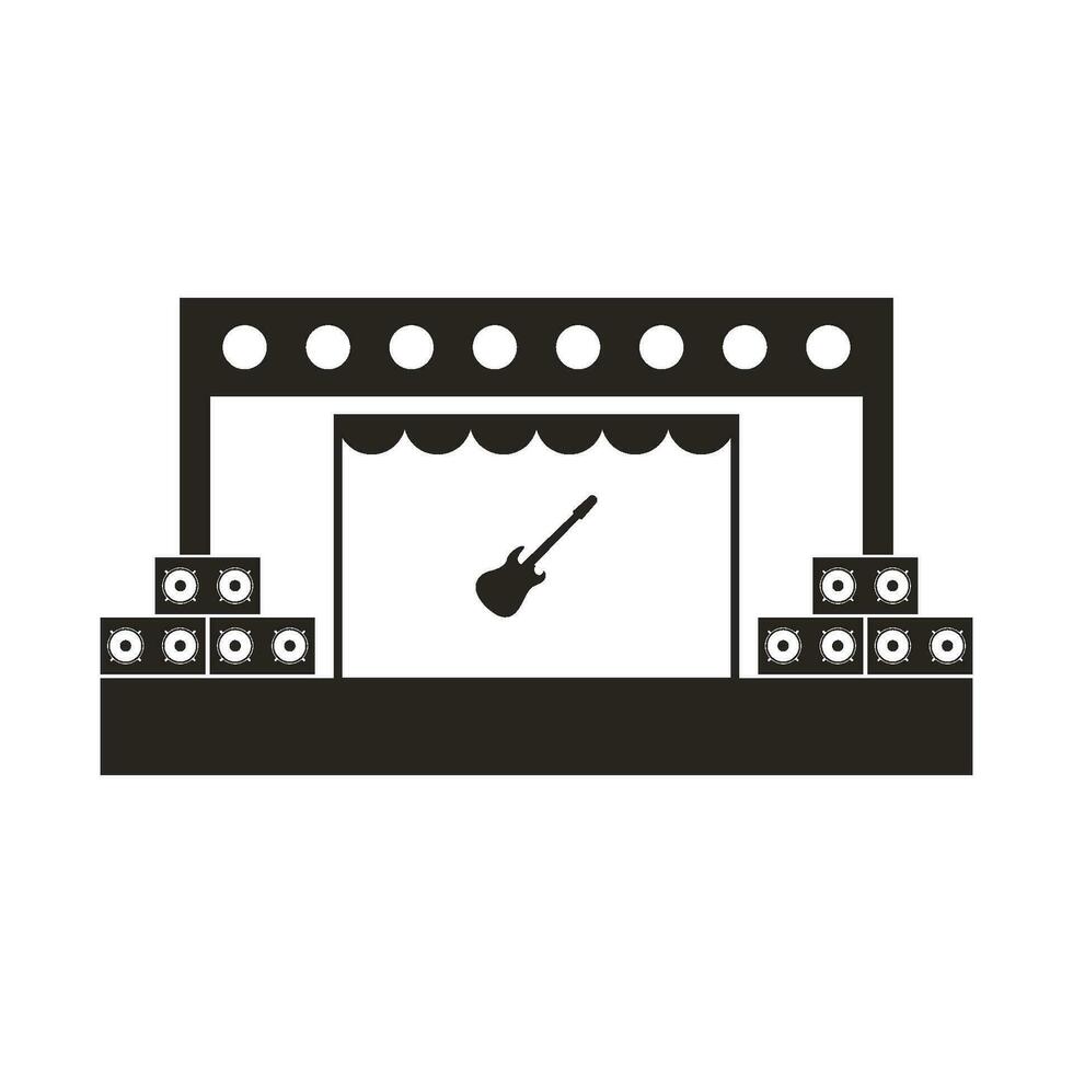 music festival stage icon vector